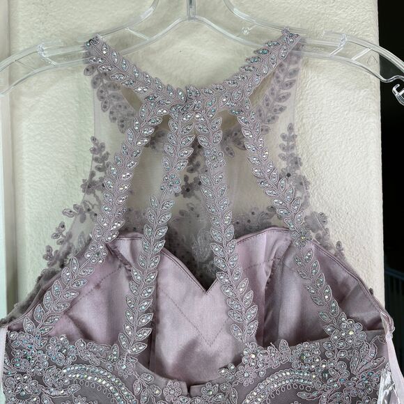 Nox Anabel Sparkly Lace Applique Bodice Tulle Cocktail Mini Dress-New Size S - Picture 7 of 12